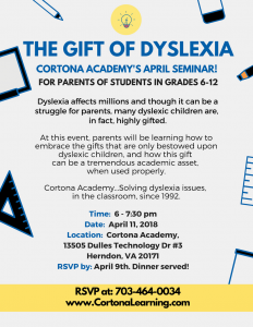 Dyslexia Parent seminar